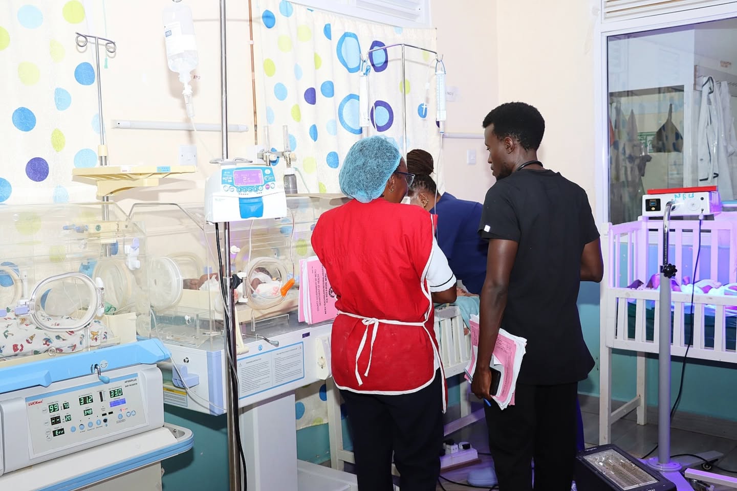 Laboratory equipment in use